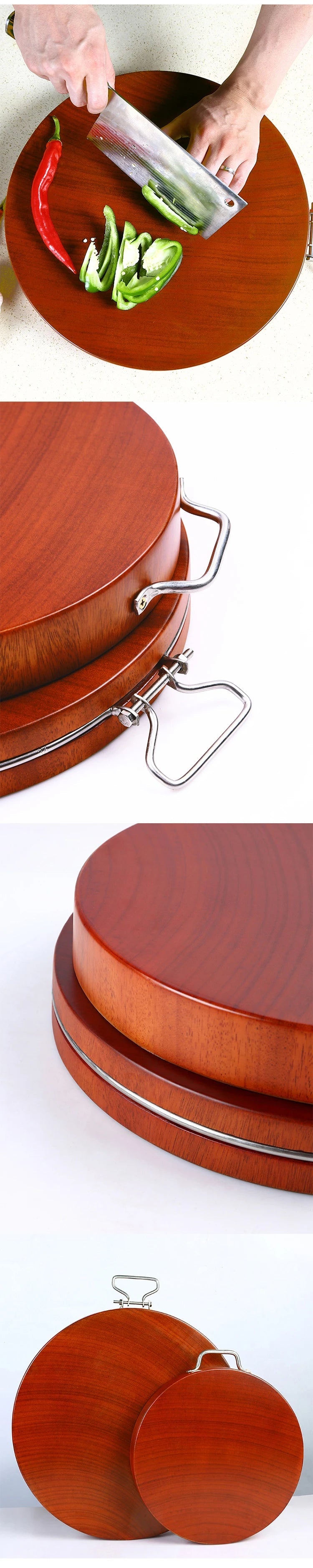Solid Ironwood Round Thick Chopping Board Effortless Essentials