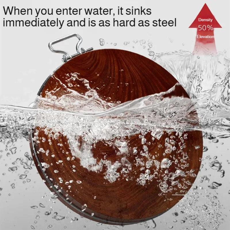 Solid Ironwood Round Thick Chopping Board Effortless Essentials
