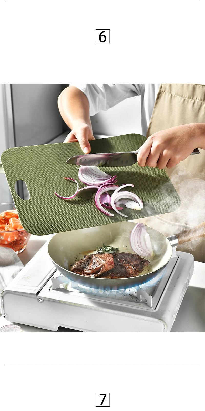 PP Non-Slip Square Chopping Board Easy-Clean Kitchen Tool Effortless Essentials