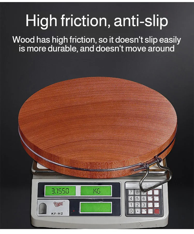 Solid Ironwood Round Thick Chopping Board Effortless Essentials