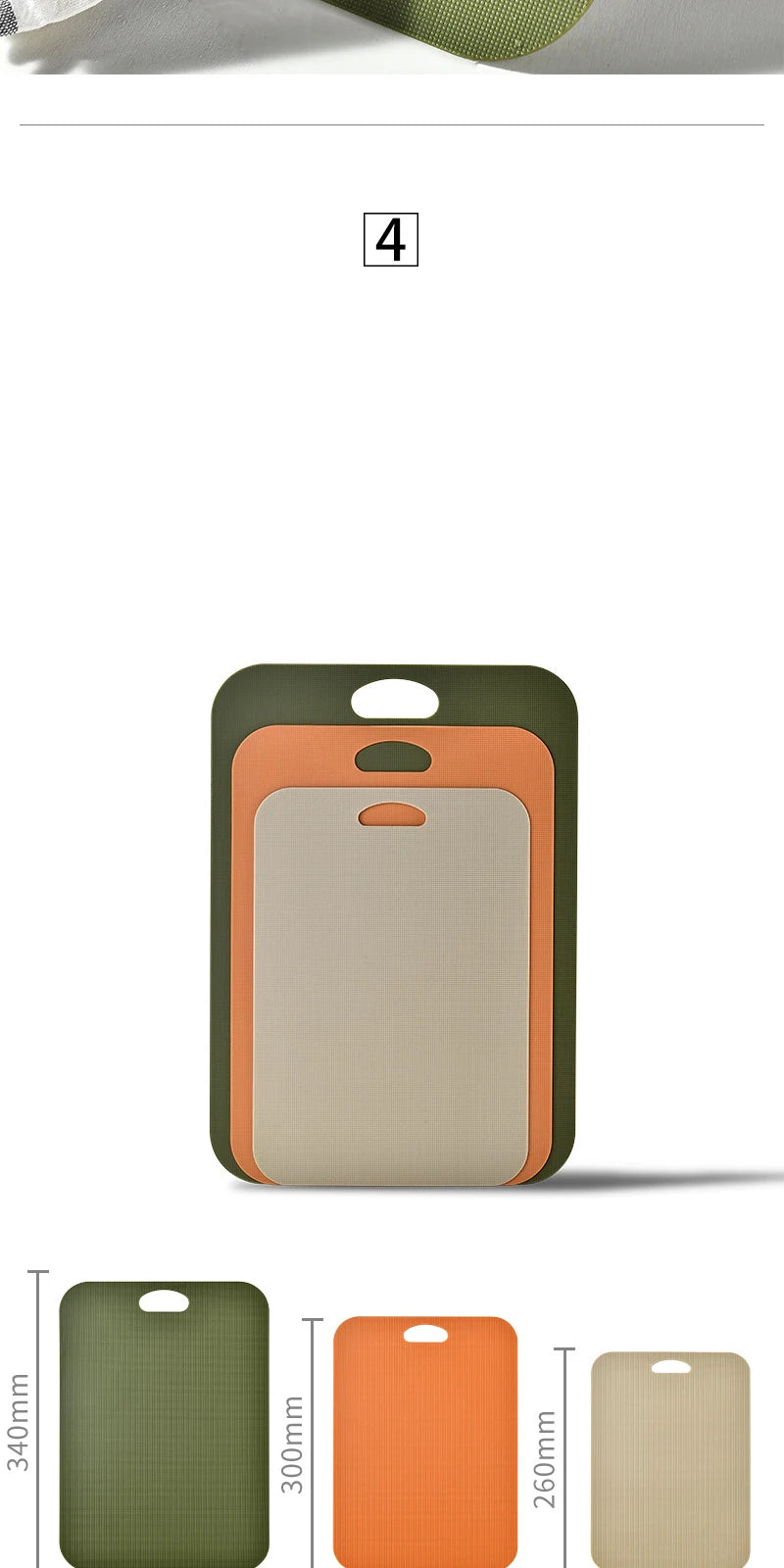PP Non-Slip Square Chopping Board Easy-Clean Kitchen Tool Effortless Essentials