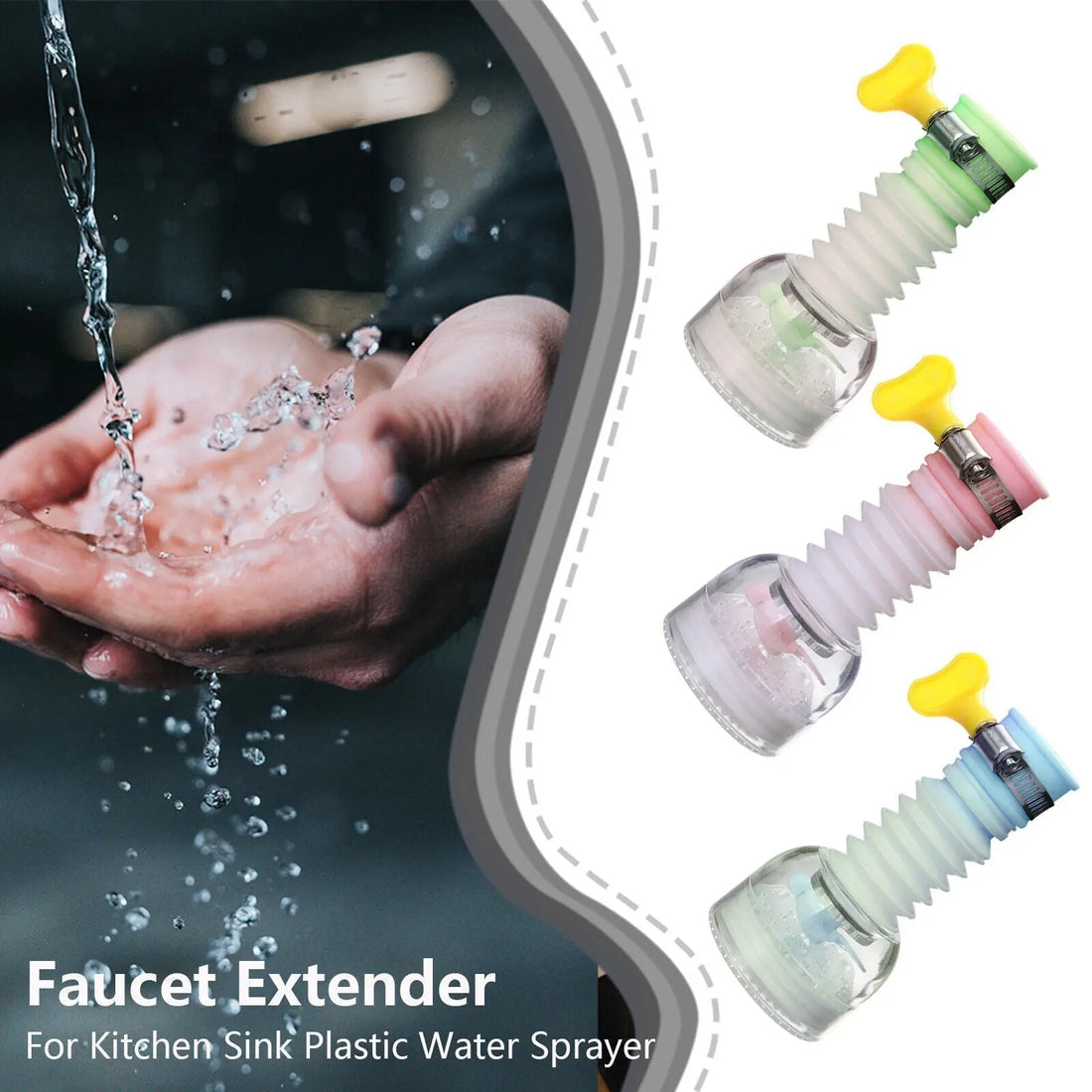 360° Rotation Kitchen Sink Faucet Extenders – Flexible Water Flow Made Easy Ignisio