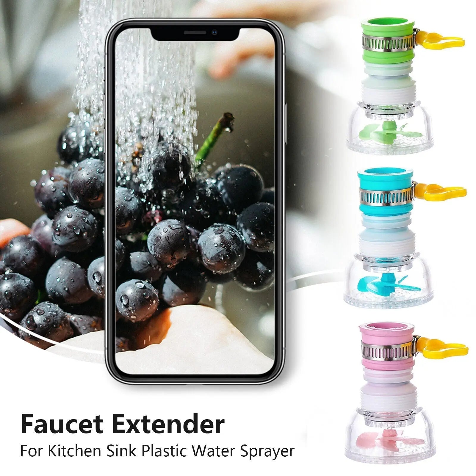 360° Rotation Kitchen Sink Faucet Extenders – Flexible Water Flow Made Easy Ignisio