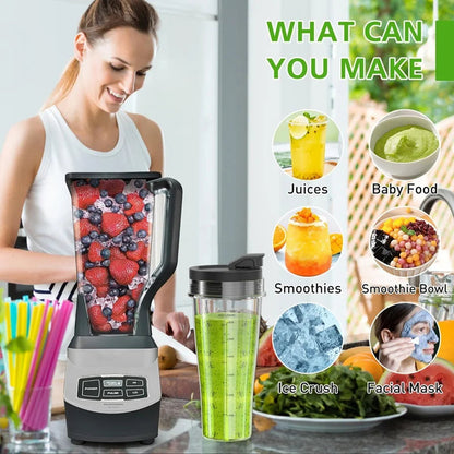 Ninja Replacement Cup with Lid &amp; Blade for Nutri Ninja Auto-iQ Effortless Essentials