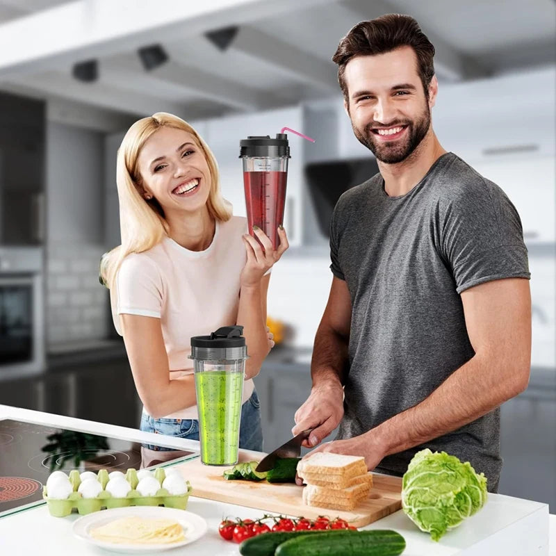 Ninja Replacement Cup with Lid & Blade for Nutri Ninja Auto-iQ Effortless Essentials